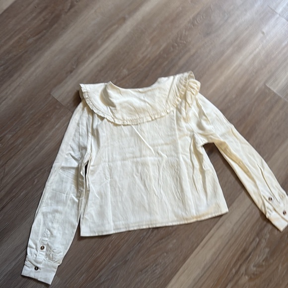 Bohme Cream Collared Button-Up Blouse - Picture 6 of 8